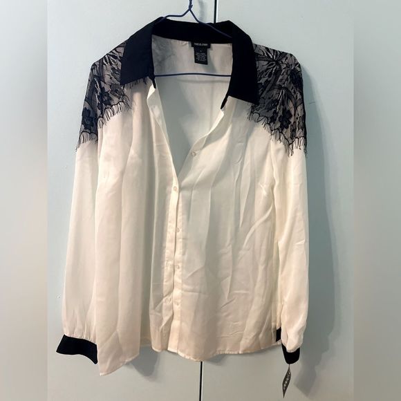 Focus 2000 Tops - NWT Button Down Shirt with Lace